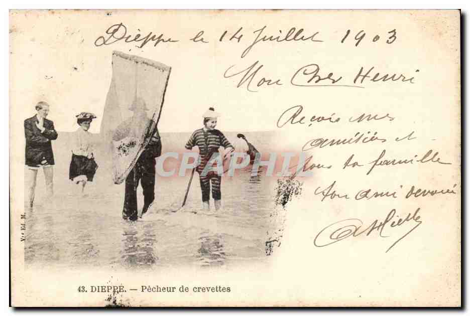 Dieppe — Pêcheur de crevettes — Y. Ed. M. n°43