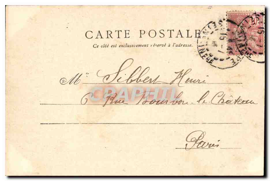 Dieppe — Pêcheur de crevettes — Y. Ed. M. n°43 — Verso