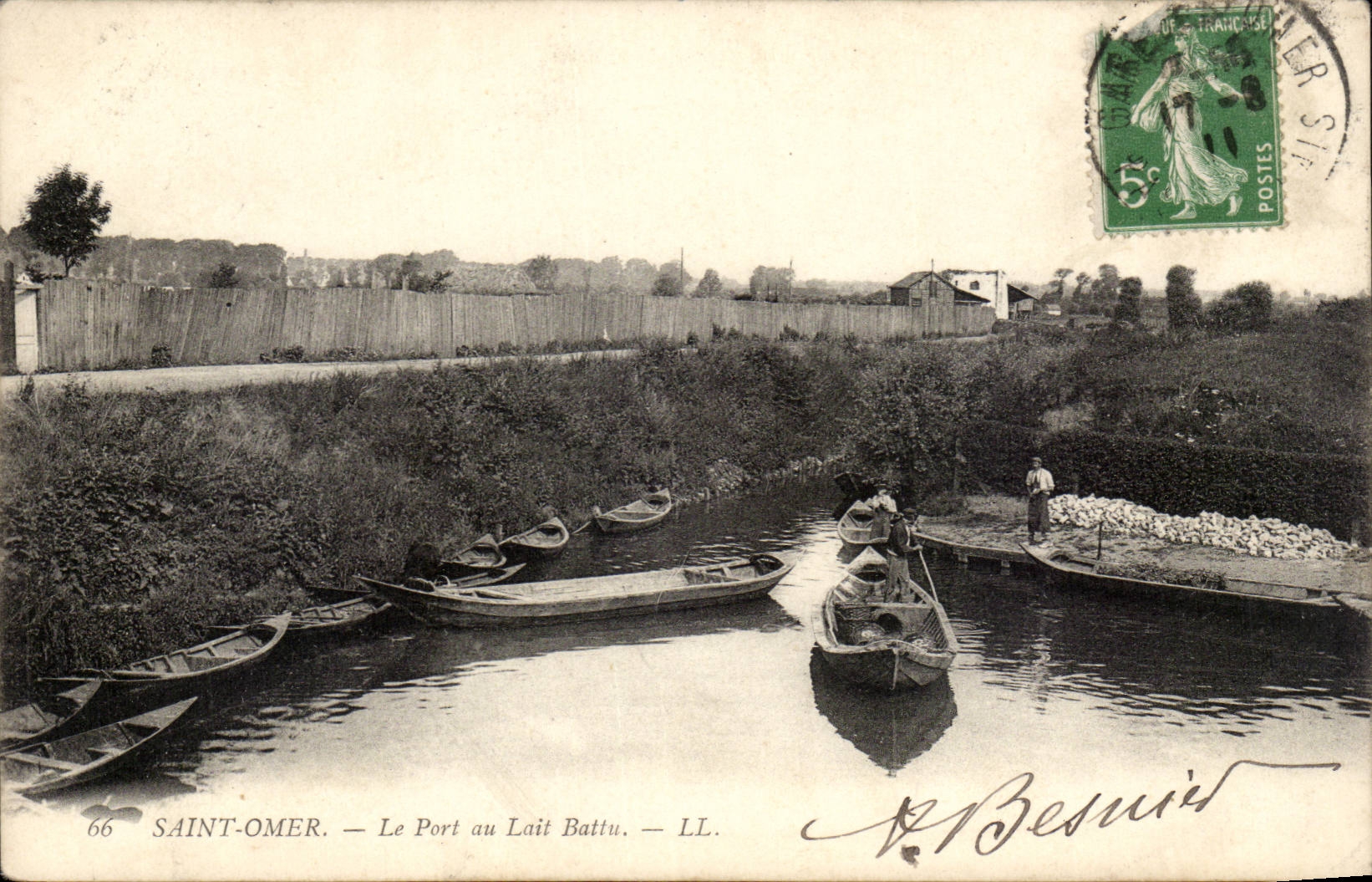Saint omer CPA La port au lait battu