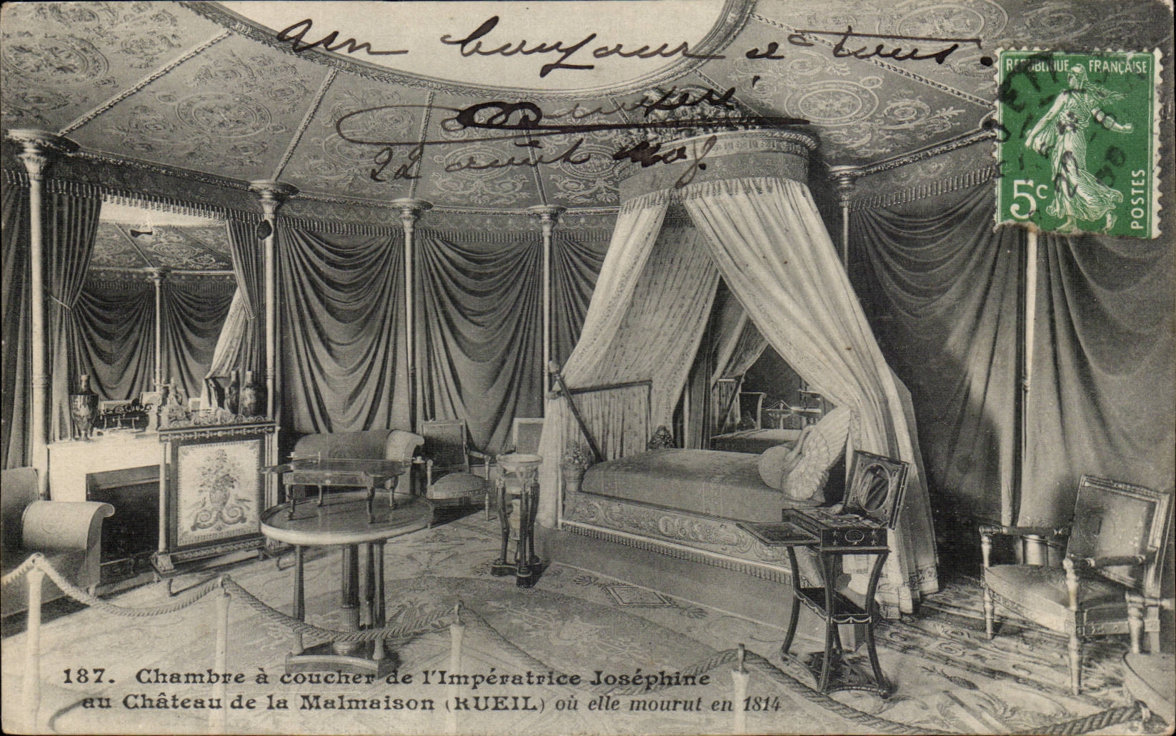 CPA Chambre a coucher de l'imperatrice Josephine au chateau de la Malmaison (Rueil Napoleon) 
