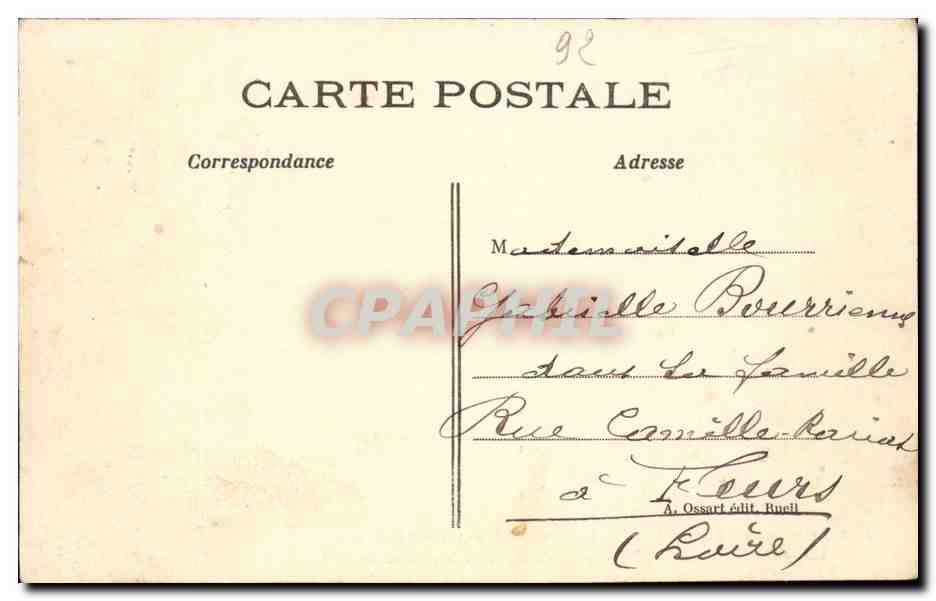 CPA Chambre a coucher de l'imperatrice Josephine au chateau de la Malmaison (Rueil Napoleon)  — Rückseite
