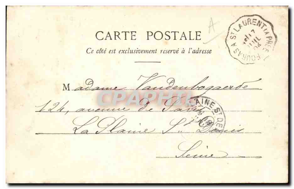Royan Foncillon CPA le casino — Rückseite