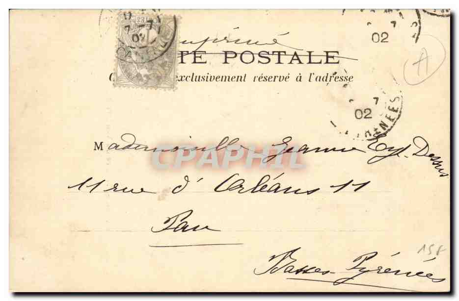 Paris CPA Theatre du VAudeville (Rejane Madame Sans Gene) — Rückseite