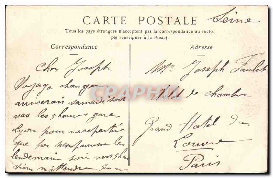 Nice CPA La promenade des anglais a vol d'oiseau — Rückseite