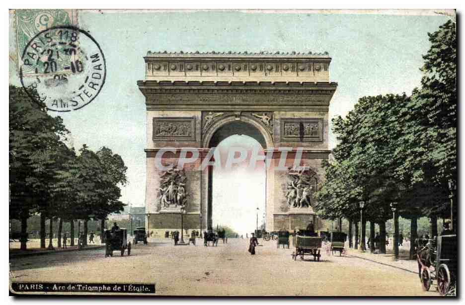 Paris CPA Arc de triomphe de l'etoile