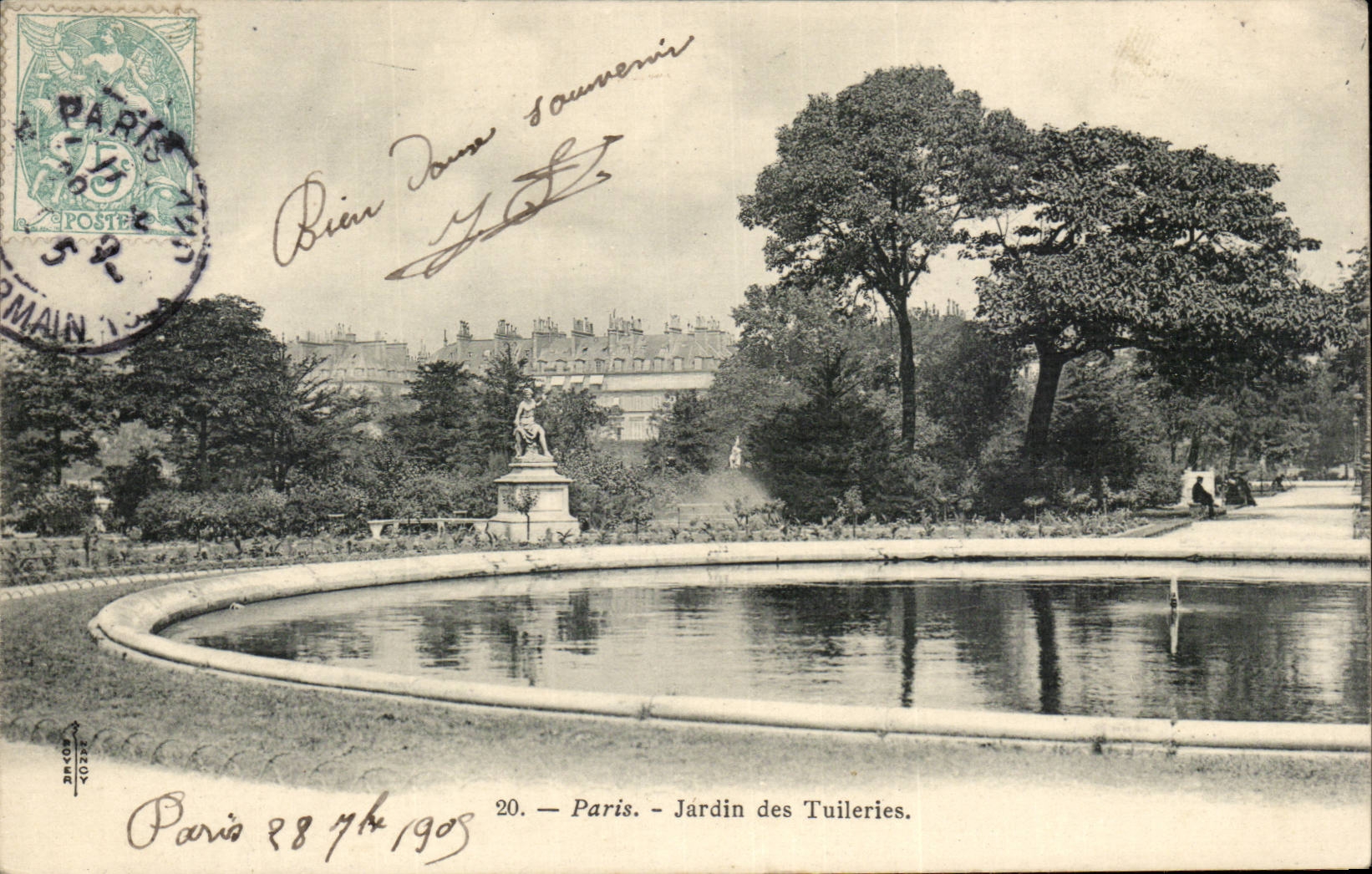 Paris 8 - Jardin de Tuilleries - CPA 