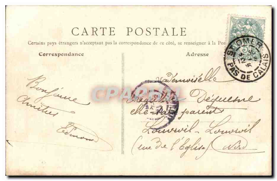 saint Omer - Ile Sainte Marie Clairmarais - CPA  — Back