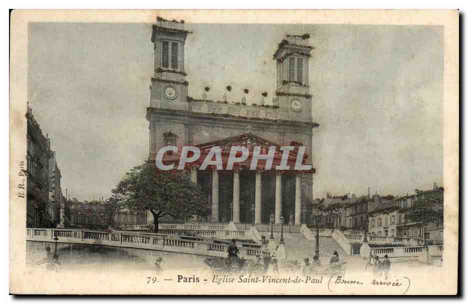 Paris 10 - Eglise Saint Vincent de Paul - CPA 