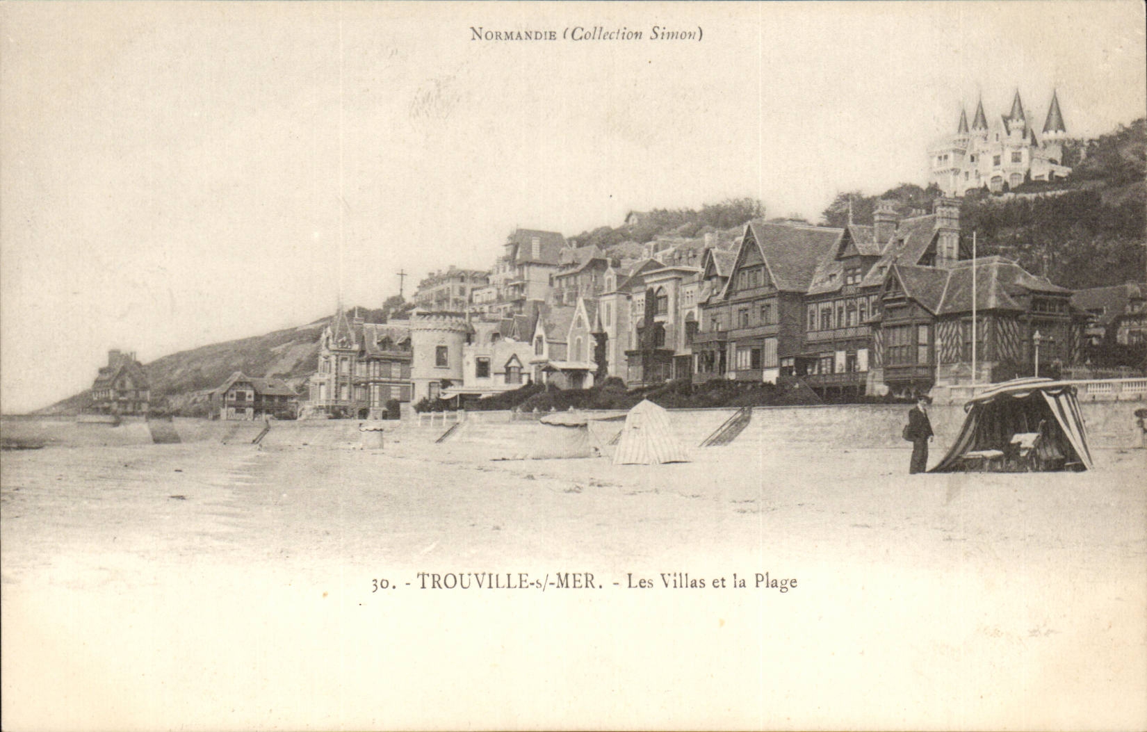 Trouville - Les Villas et la plage - CPA 