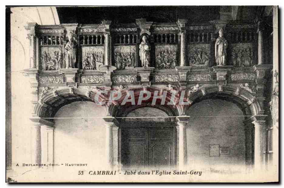 Cambrai - Jube dans l'eglise Saint Gery - CPA 