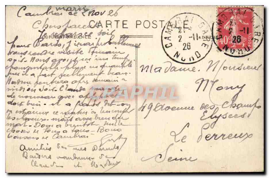 Cambrai - Jube dans l'eglise Saint Gery - CPA  — Rückseite