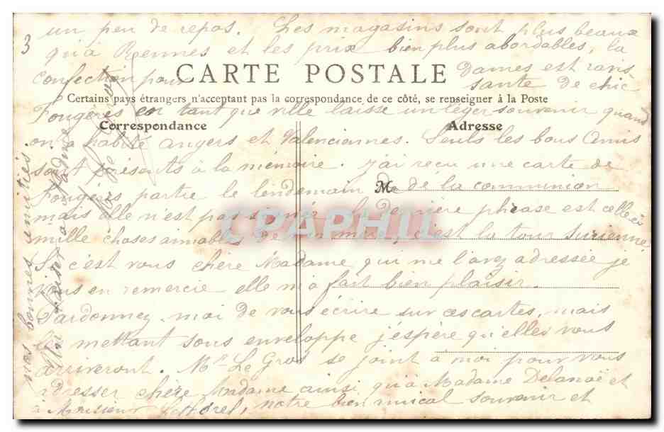 Valenciennes - Turm der Dodenne — B.P. Paris, n°45 — Rückseite