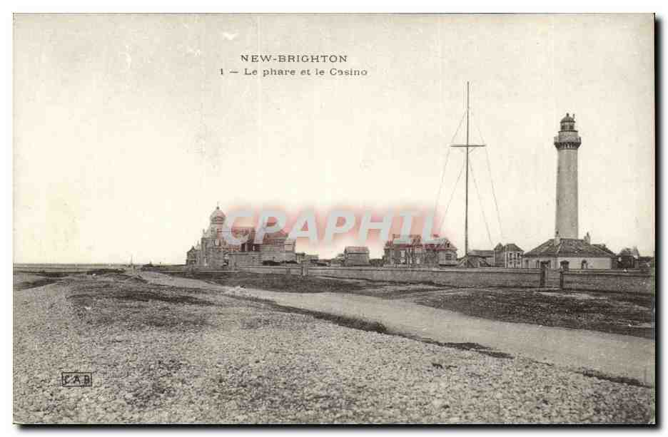 New-Brighton — Le phare et le Casino — CAB