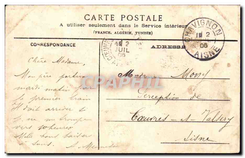 premontre CPA Pavillon (cote des femmes) — Rückseite