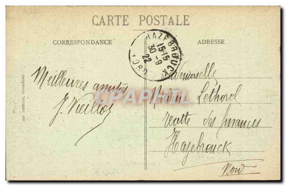 Compiegne - Interieur du Palais - La Salle des Gardes - CPA  — Rückseite