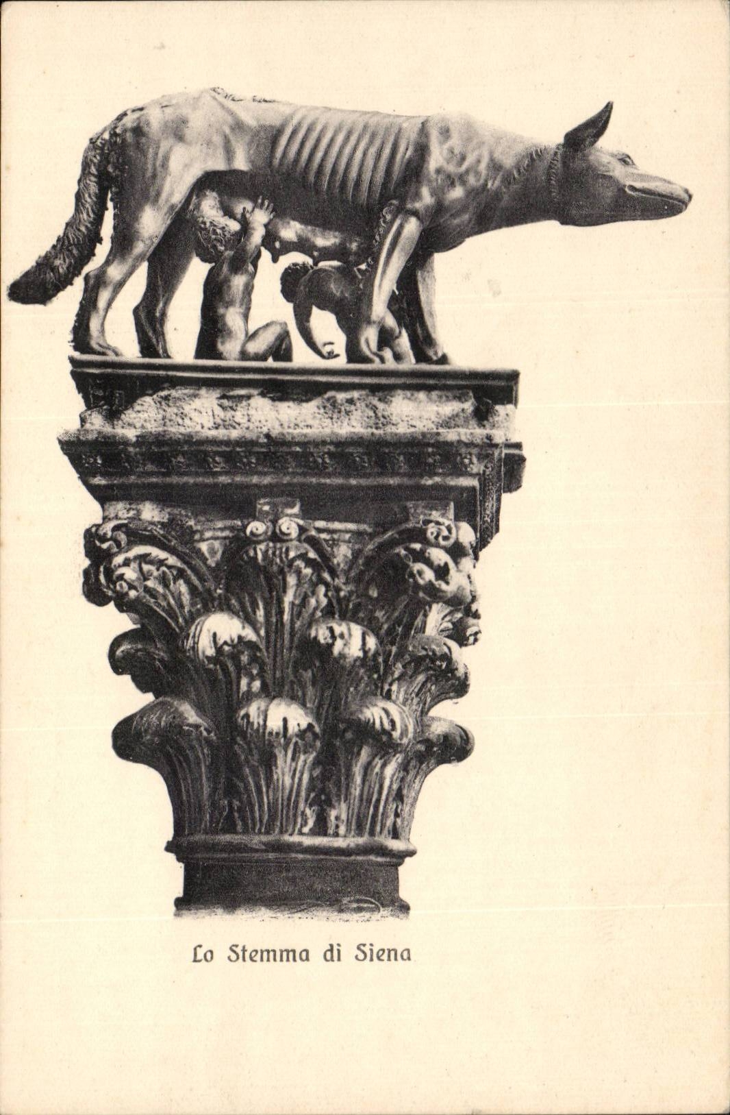 Animaux - Chien - Loup - Romulus et Remus - Rome - Roma - La Stemma di Siena - CPA 