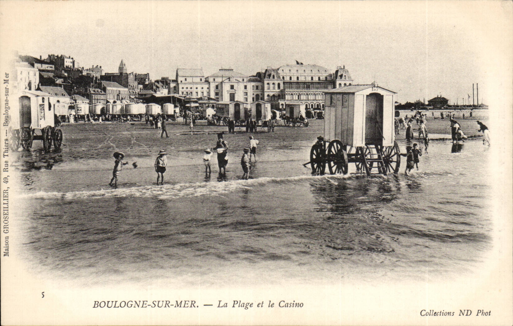 Boulogne-sur-Mer — La Plage et le Casino — Maison Groseillier, 49 Rue Thiers
