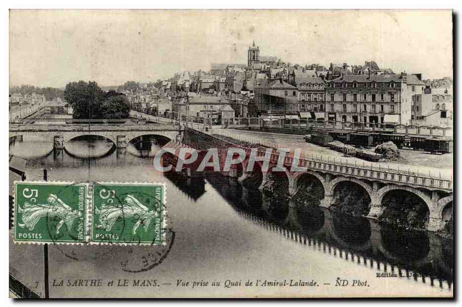La sarthe - Le Mans - Vue Prise du Quai de l'Amiral Lalande - CPA 