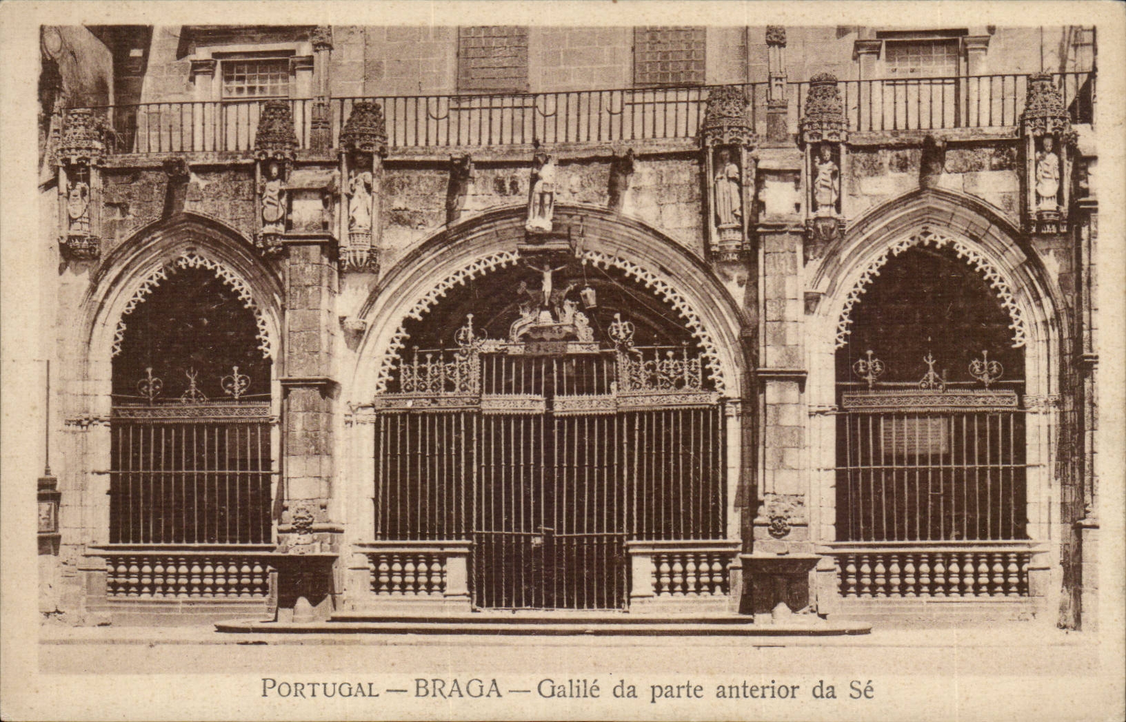 Portugal - Braga - Galile da parte anterior da Se - CPA 