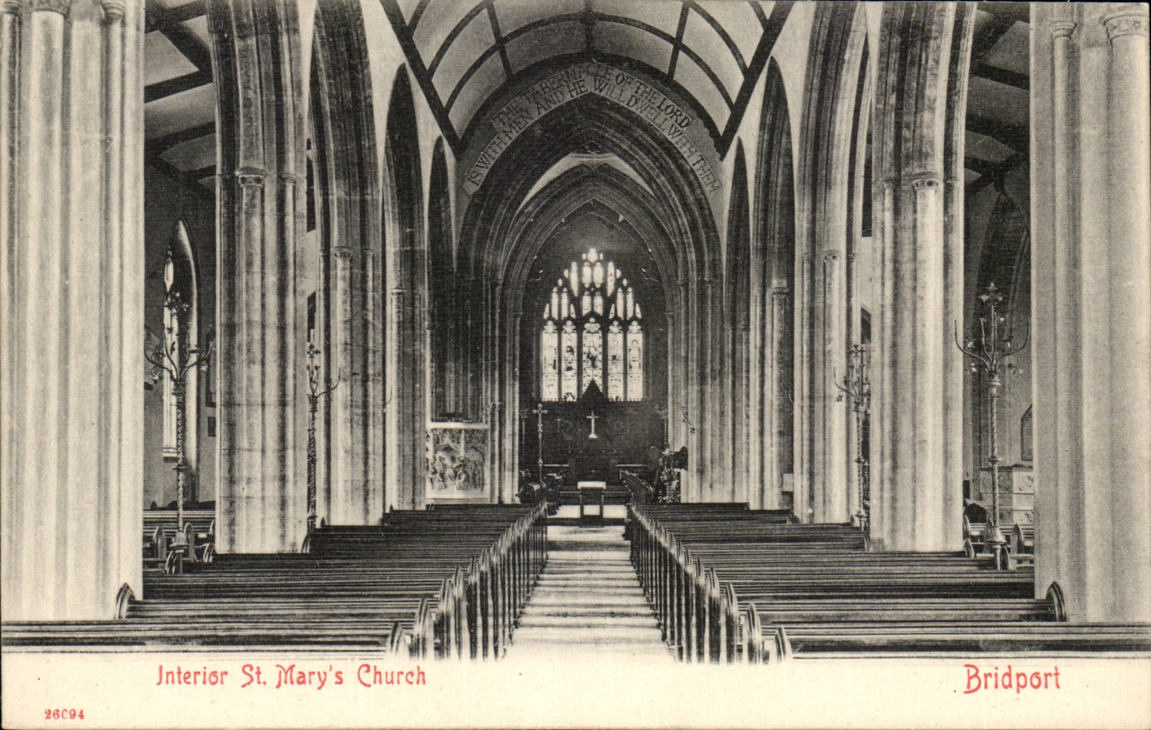 West Dorset - Bridport - Interior St Mary's Church - CPA 