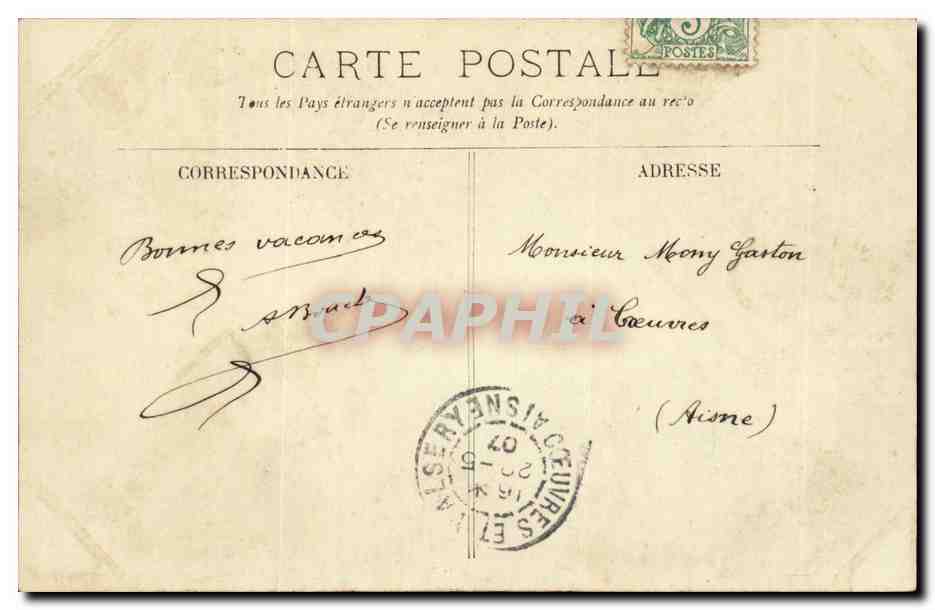 Compiegne - Le Chateau - Salle des Fetes - CPA  — Verso