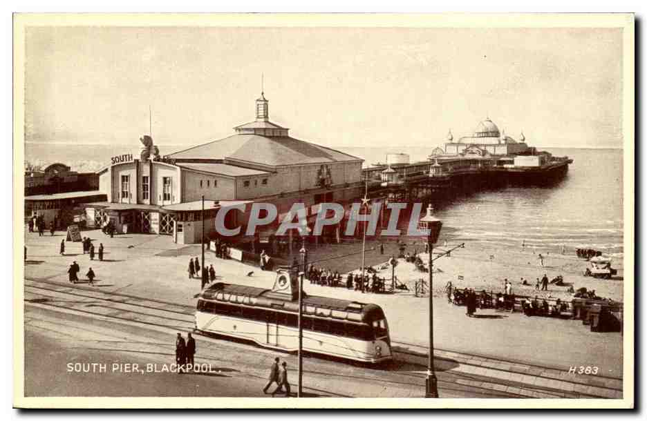Grande Bretagne Great Britain CPA South Pier Blackpool