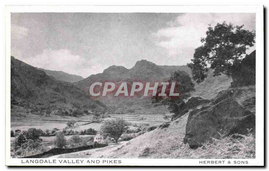 Grande Bretagne Great Britain CPA Landgale Valley and pikes Herbert and sons