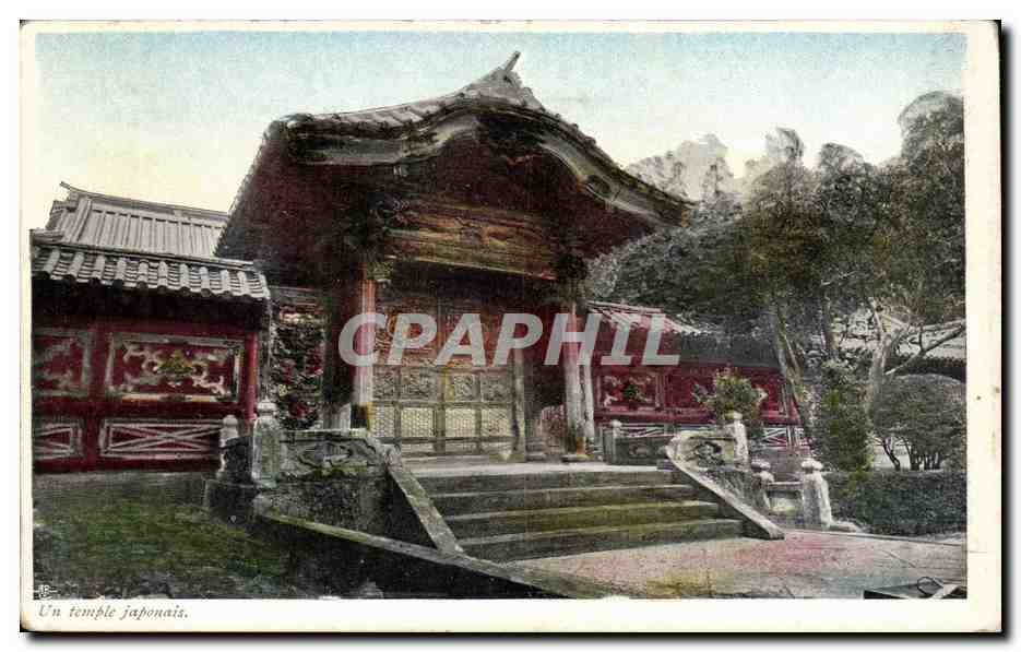 Japon Nippon Japan CPA Un temple japonais