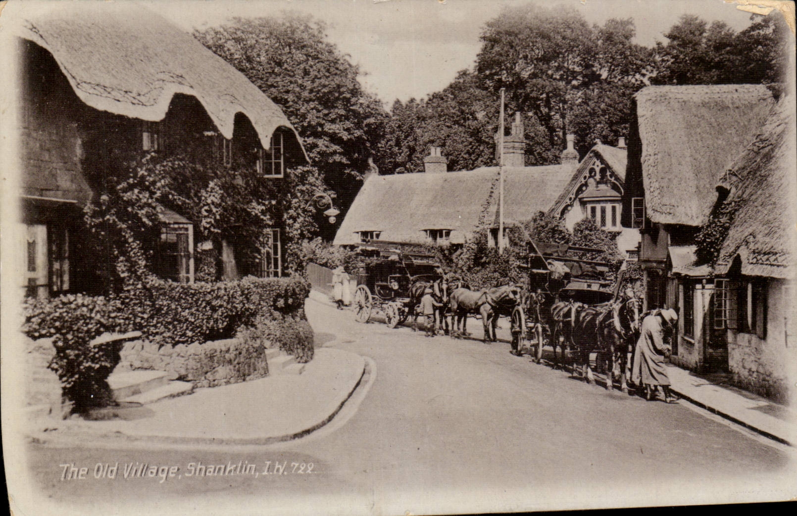 Grande Bretagne Great BRitain CPA The old village Shanklin 