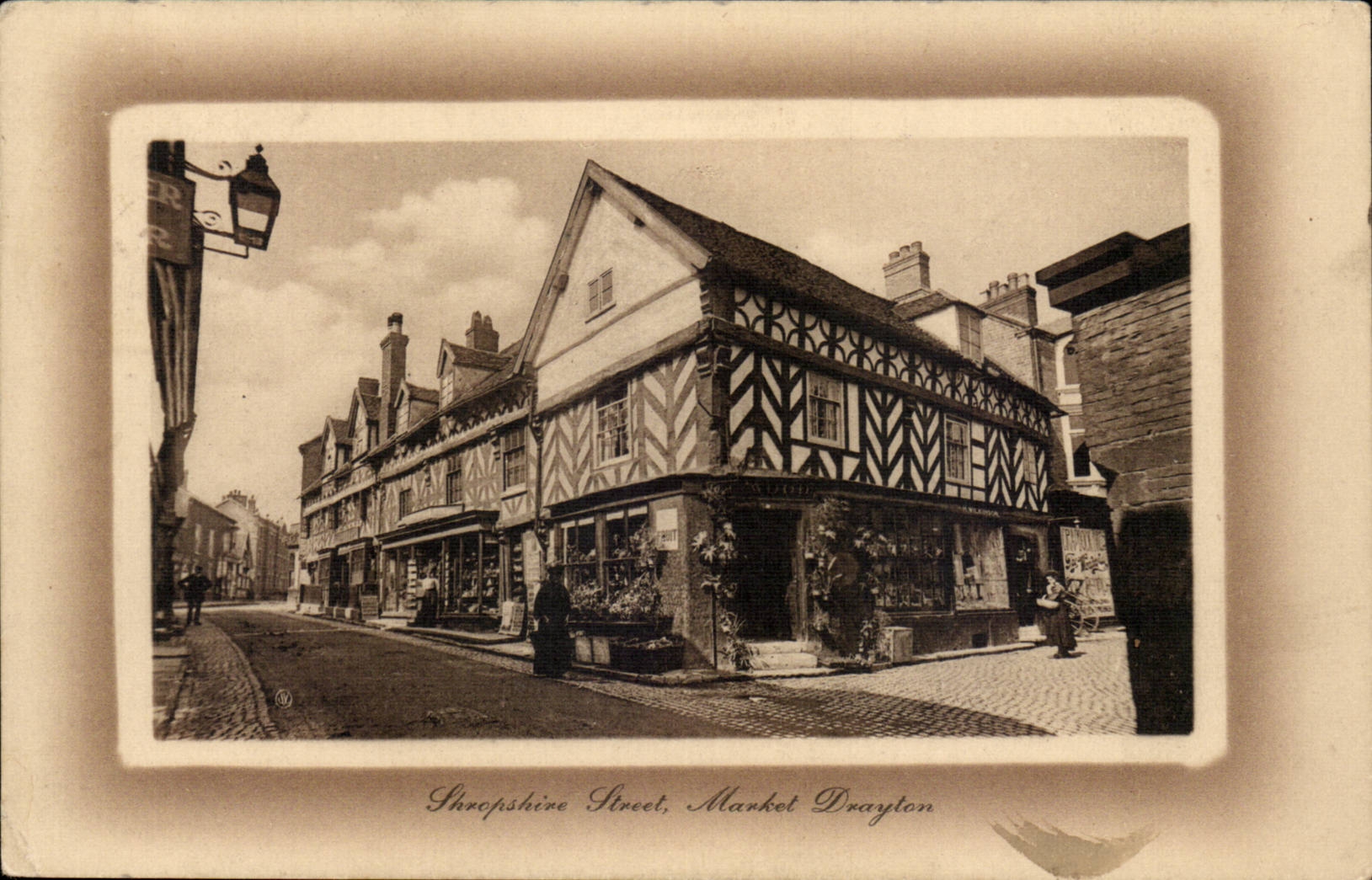 Grande Bretagne Great BRitain CPA Shropshire street Makert Drayton