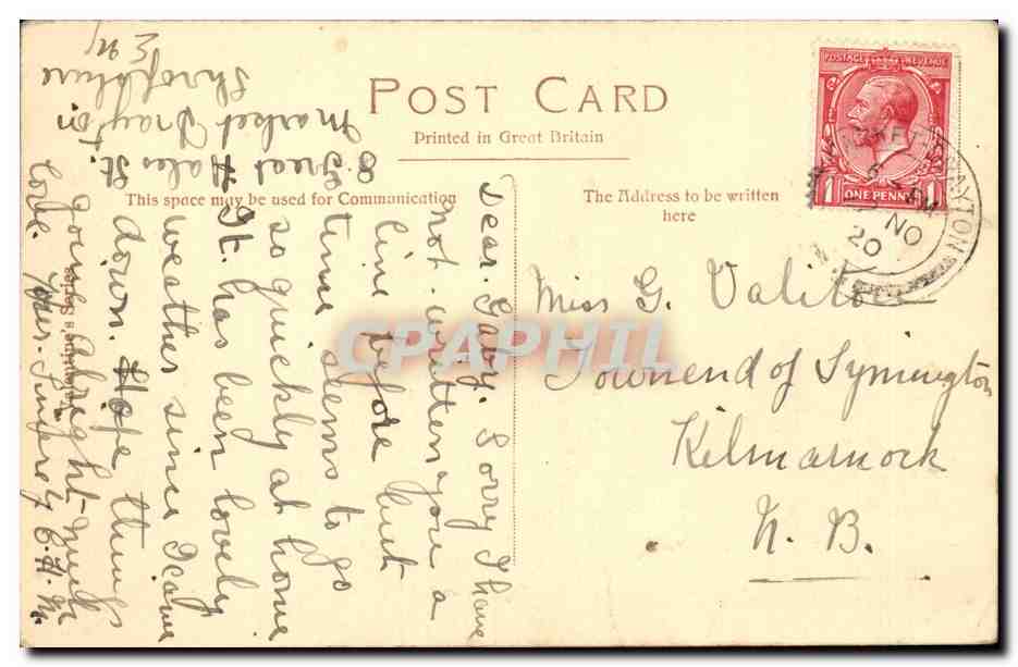 Grande Bretagne Great BRitain CPA Shropshire street Makert Drayton — Rückseite