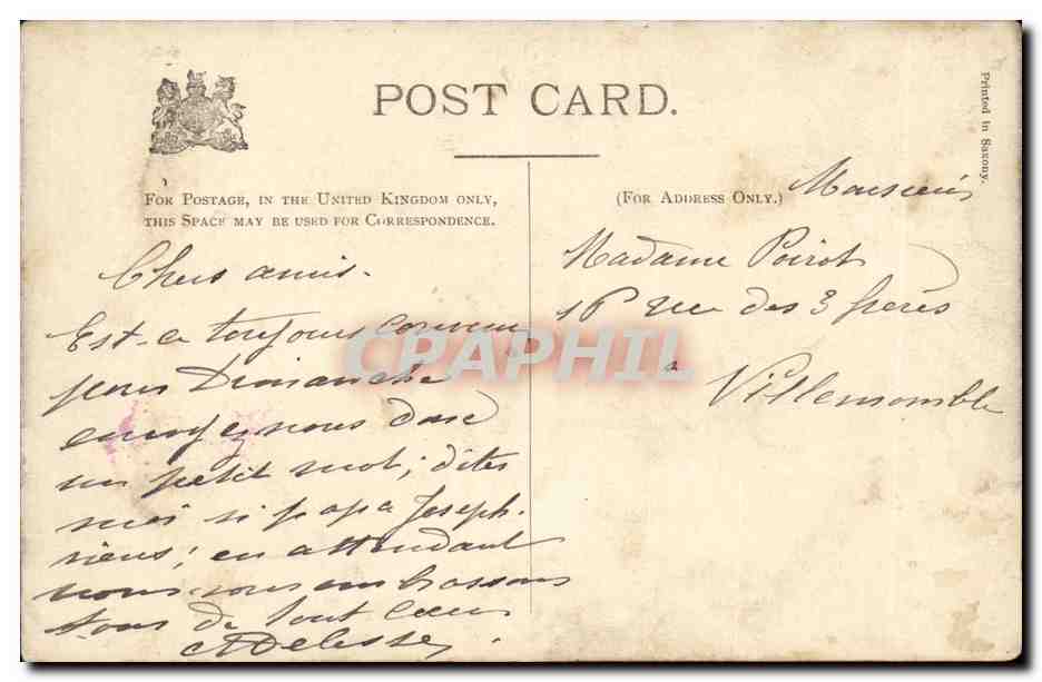 Grande Bretagne Great BRitain CPA London Londres Strand — Verso