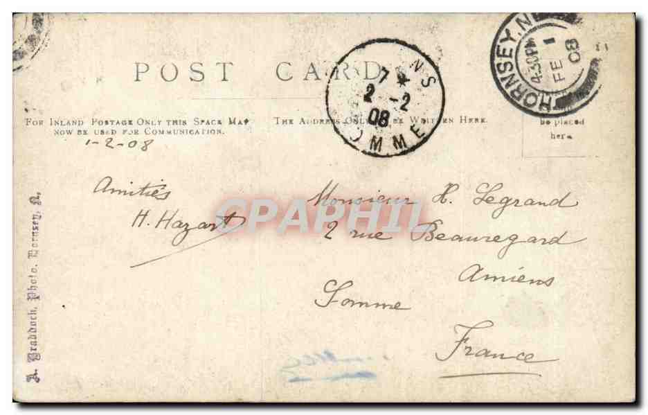 Grande Bretagne Great BRitain CARTE PHOTO Crouch Hill 1905  — Back