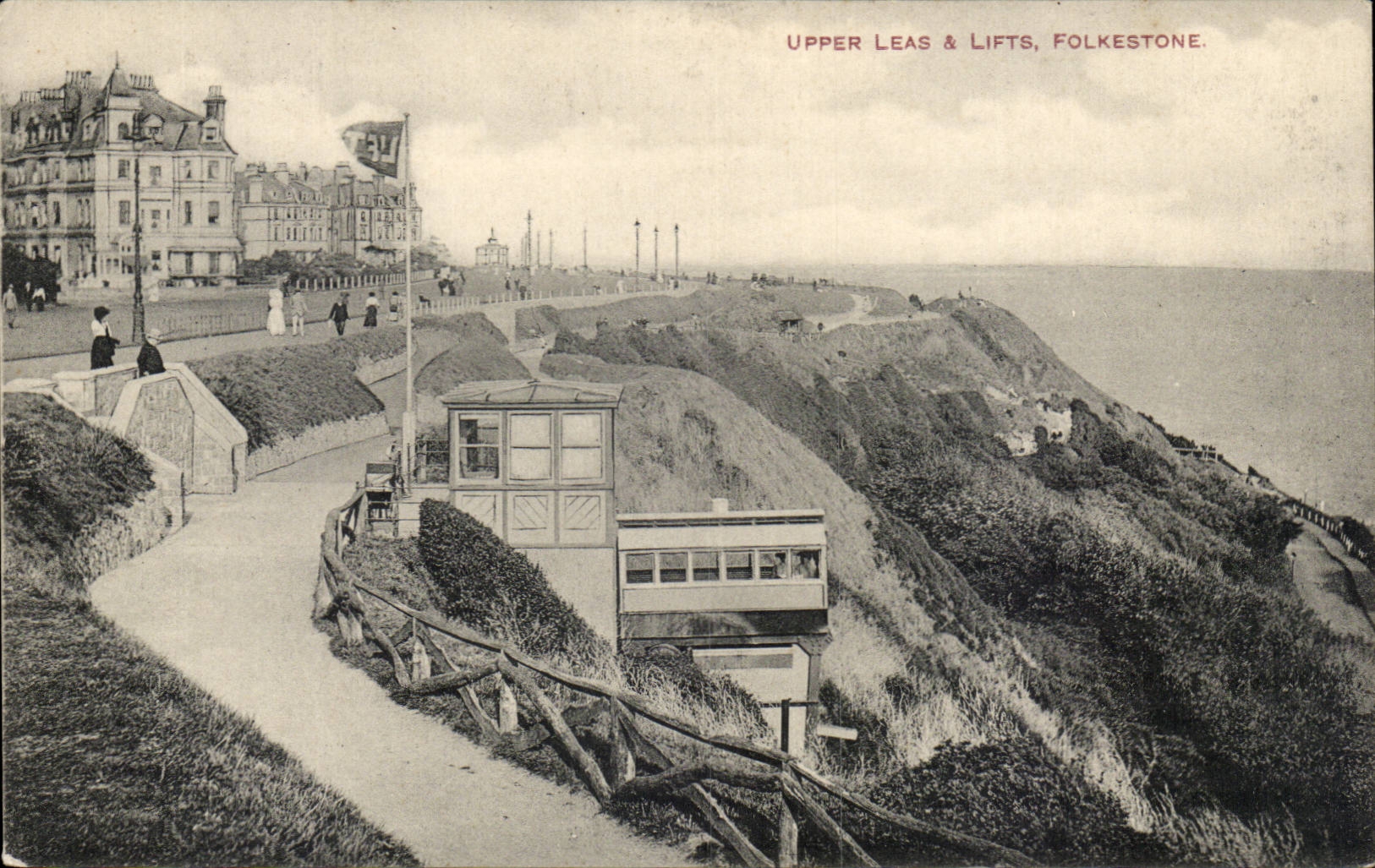 Grande Bretagne Great BRitain CPA Folkestone Upper Leas and lifts