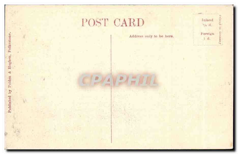 Grande Bretagne Great BRitain CPA Folkestone Upper Leas and lifts — Back