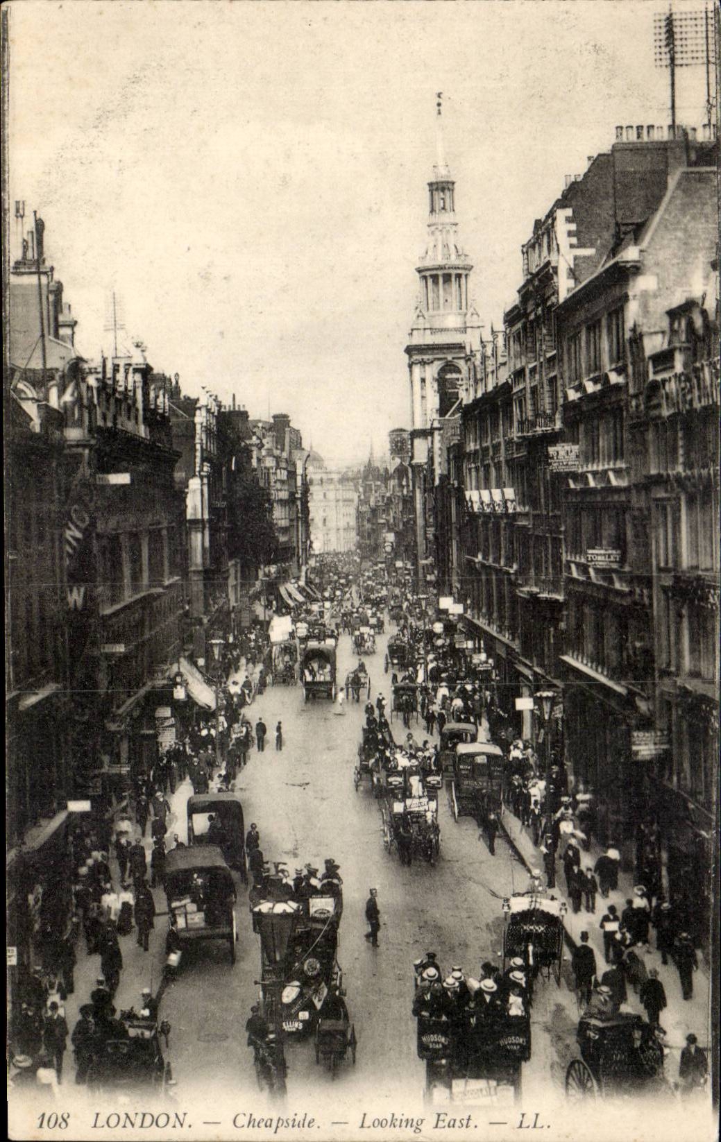 Grande Bretagne Great BRitain CPA Cheapside Looking East