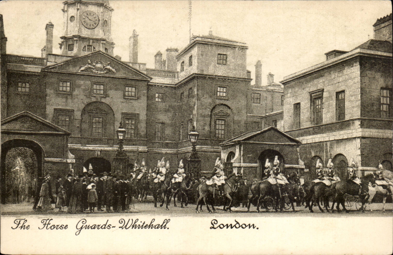 Grande Bretagne Great BRitain CPA Londres London Horse guards 'dragon cuirasser)