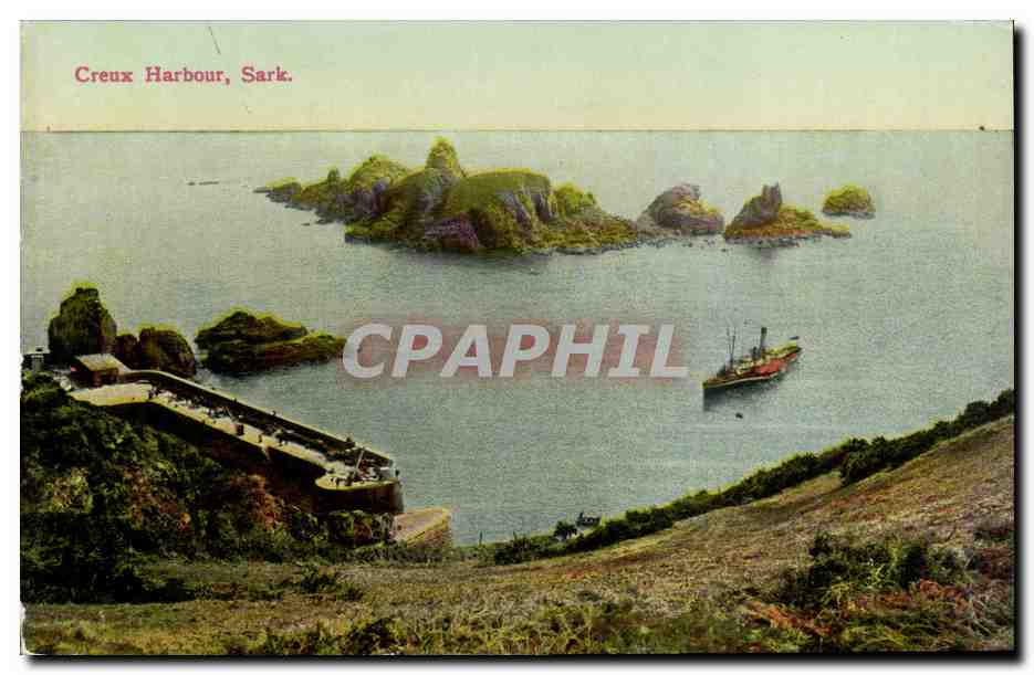 Grande Bretagne Great BRitain CPA Creux harbourg Sark