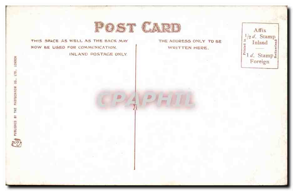 Grande Bretagne Great BRitain CPA Guernsey Guernesey Hauteville House The study — Rückseite