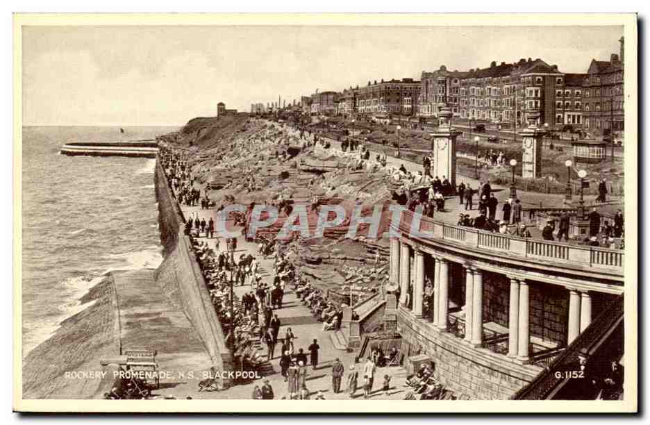 Grande Bretagne Great BRitain CPA Rockery Promenade Blackpool