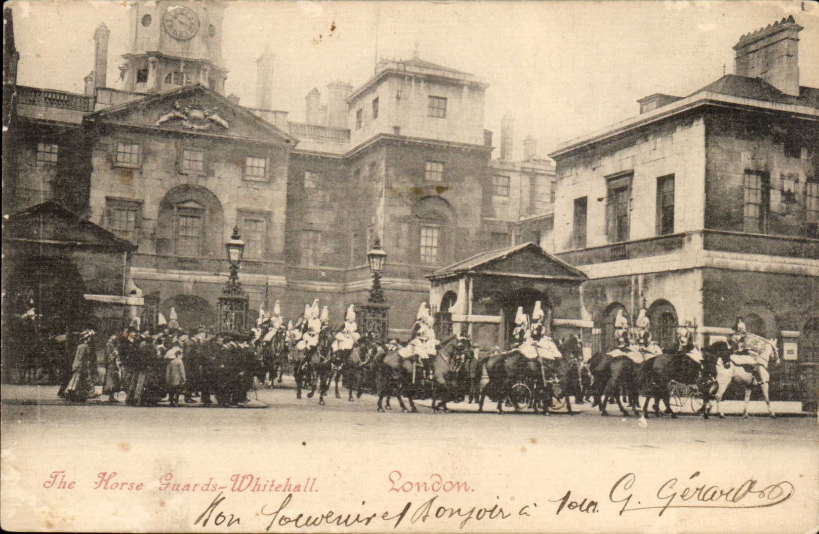 Grande Bretagne Great BRitain CPA London Londres Horse guards Whitehall