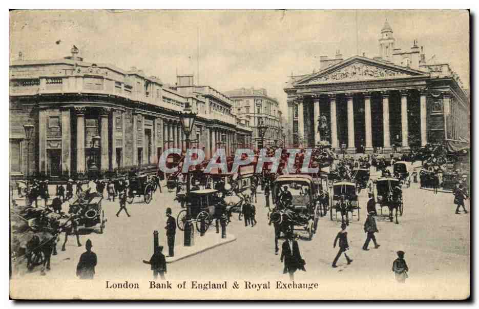 Grande Bretagne Great BRitain CPA Londres London Bank of England & Royal Exchange