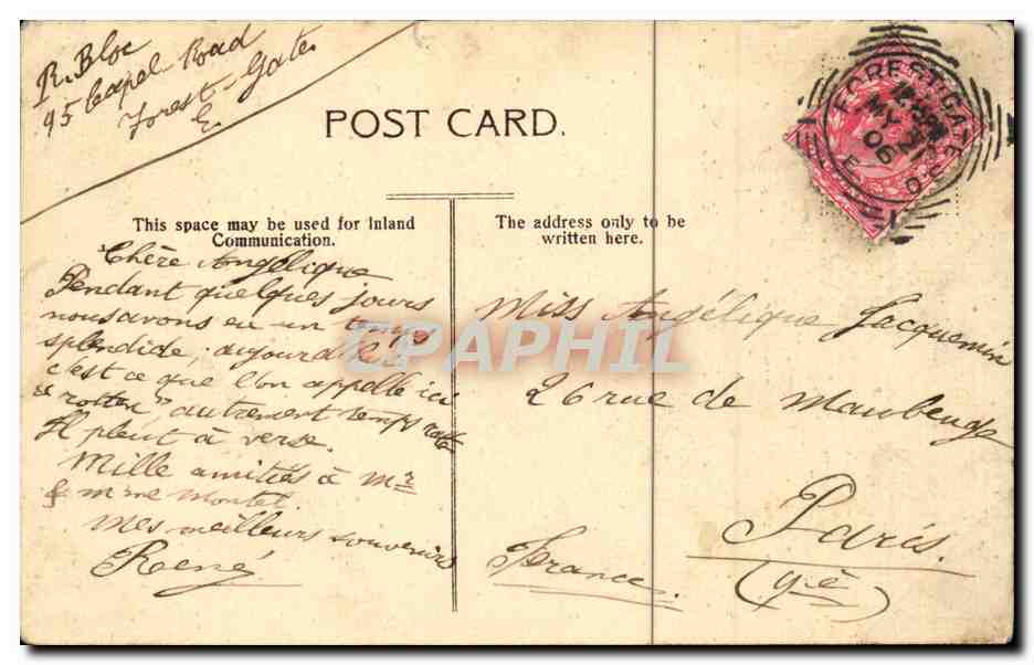 Grande Bretagne Great BRitain CPA Londres London Bank of England & Royal Exchange — Back