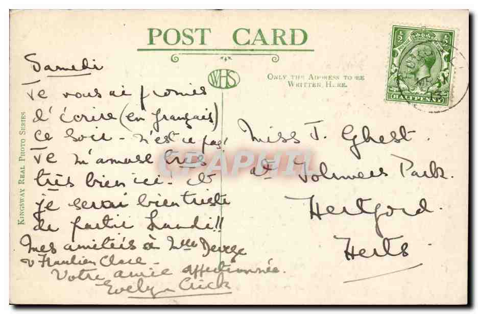 Grande Bretagne Great BRitain CPA Hereford Cathedral East front — Rückseite