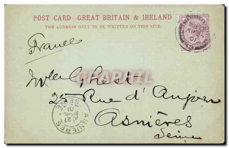Grande Bretagne Great BRitain CPA Tynemouth cliffs — Rückseite