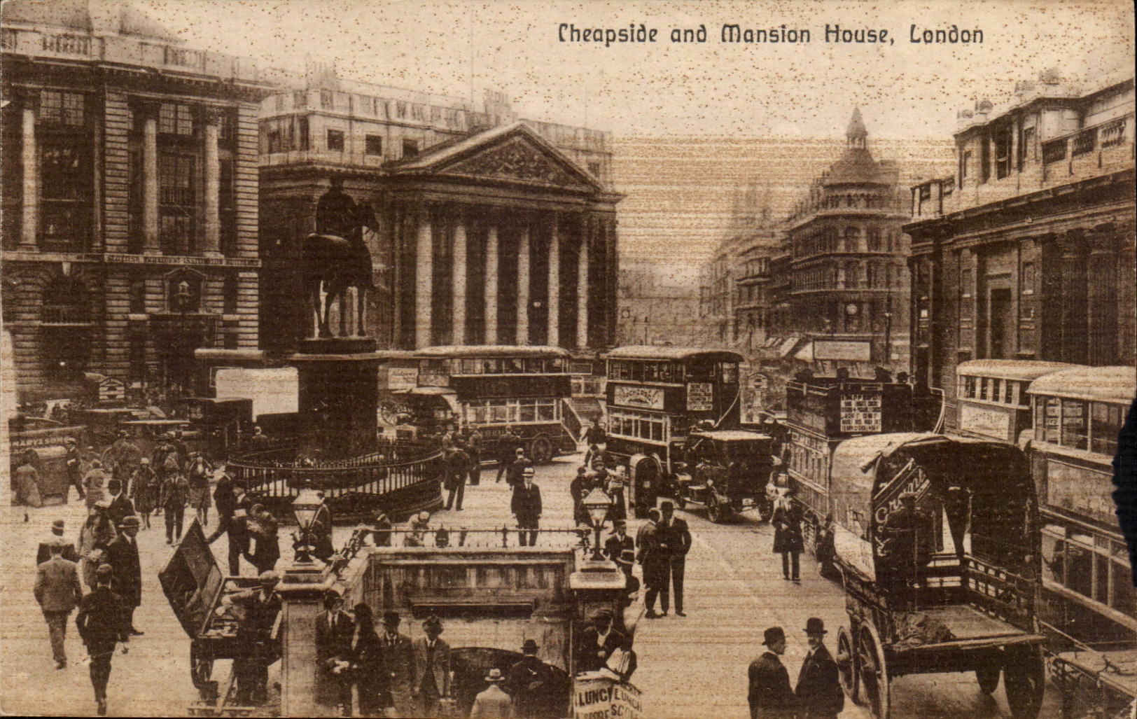 Grande Bretagne Great BRitain CPA Londres London Cheapside and Mansion House 