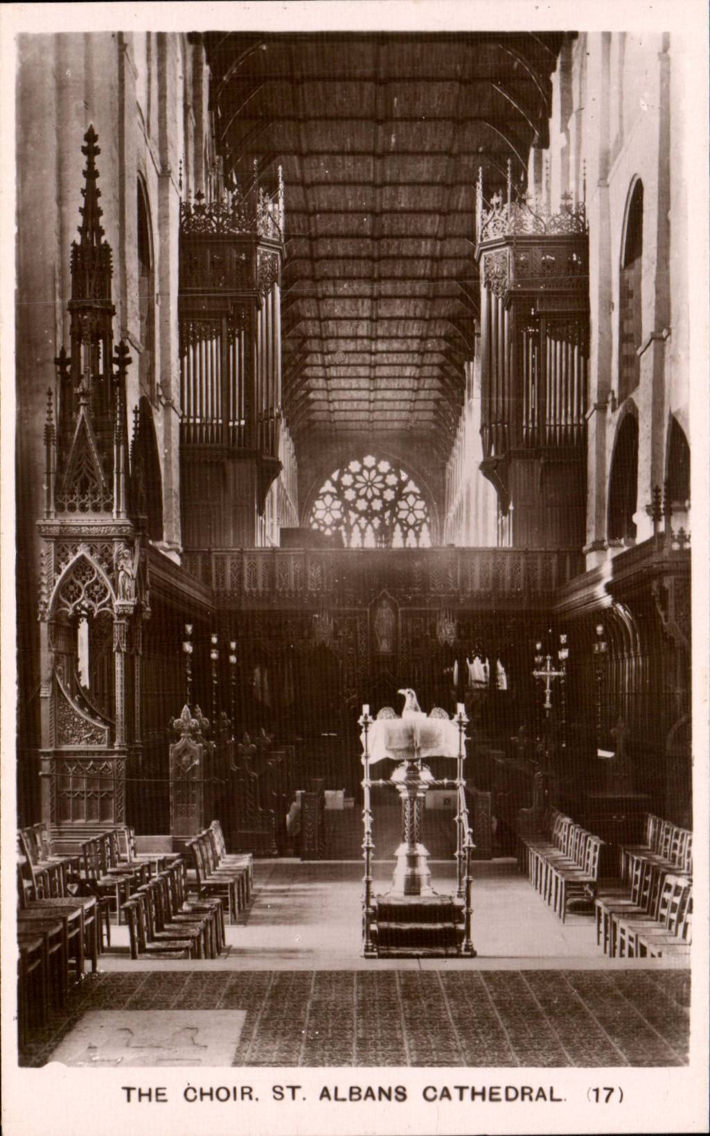 Grande Bretagne Great Britain CPA The choir St Albans Cathedral (orgue)