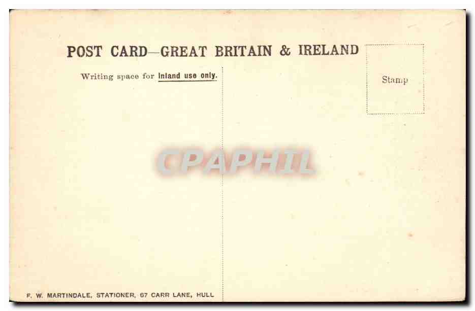 Grande Bretagne Great Britain CPA Victoria Square Hull — Rückseite