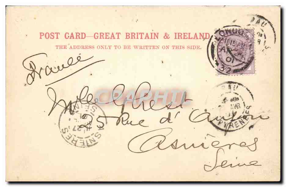 Grande Bretagne Great Britain CPA Newcastle on Tyne Stephenson' mont — Rückseite