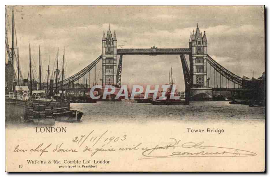 Grande Bretagne Great Britain CPA Londres London Tower bridge